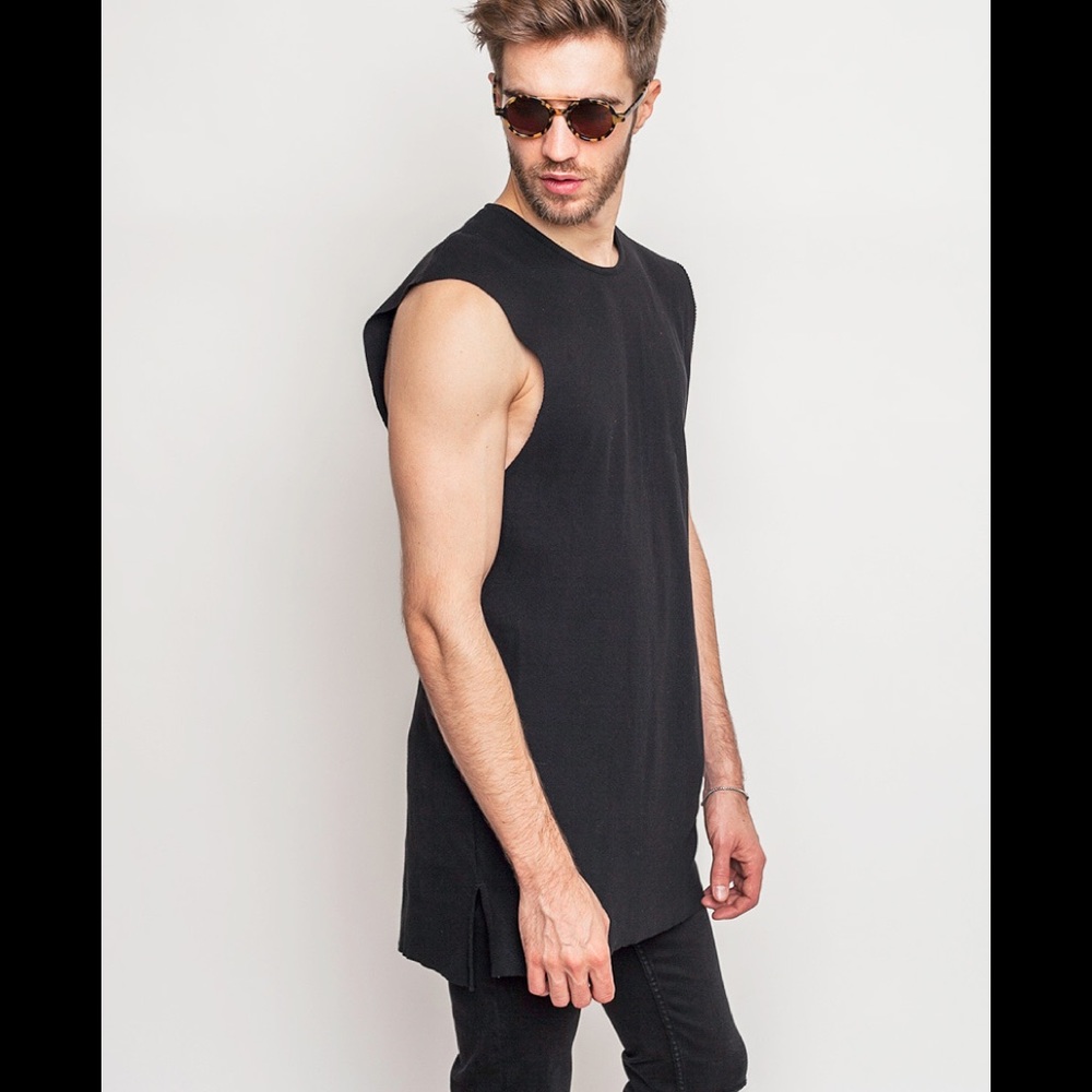 CHEAP MONDAY Men’s Reform Tank Urban Outfitters Black Ribbed Shirt Sleeveless